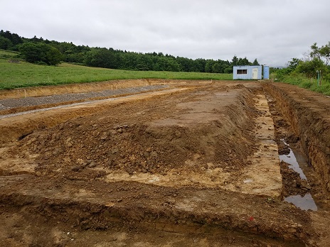 発酵床牛舎の新築工事開始（北海道）